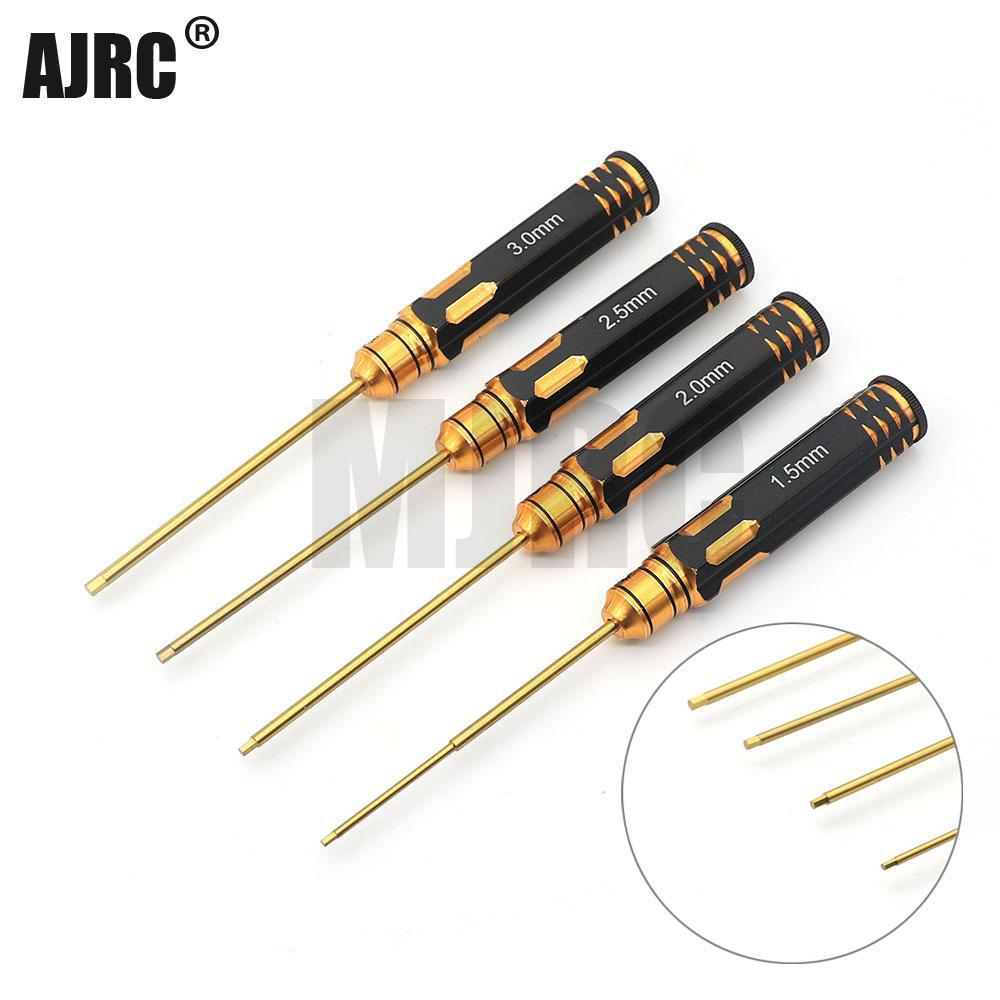Rc Hobby Electric Screwdriver - Ajrc 4 adet/takım Titanyum Kaplama 1.5/2/2.5/3mm