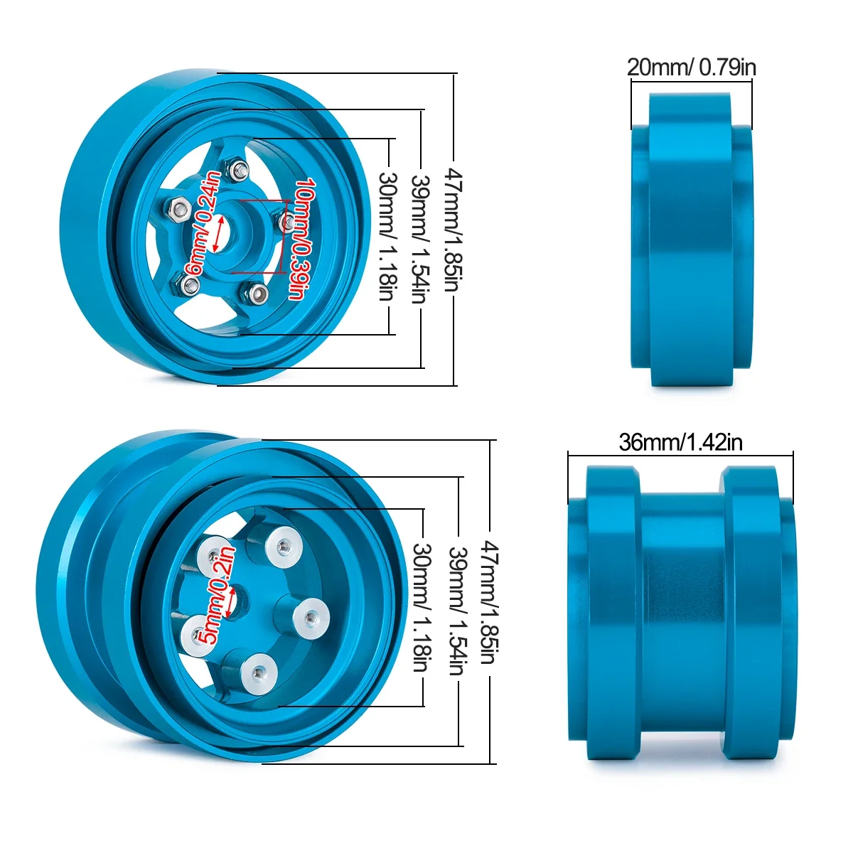 Alüminyum Alaşımlı Ön Arka Bea - Wheel Rim Rc incelemesi ve fiyatı