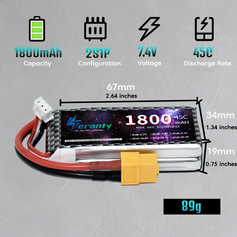 TERANTY 2S 3S 4S 1800mAh Lipo  - Rc Hobby Truck incelemesi ve fiyatı
