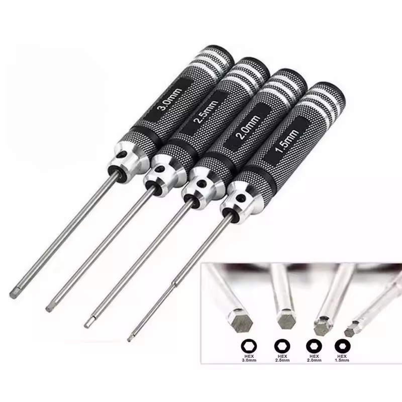 4 adet 1.5/2/2.5/3.0mm siyah a - Rc Hobby Electric Screwdriver incelemesi ve fiyatı