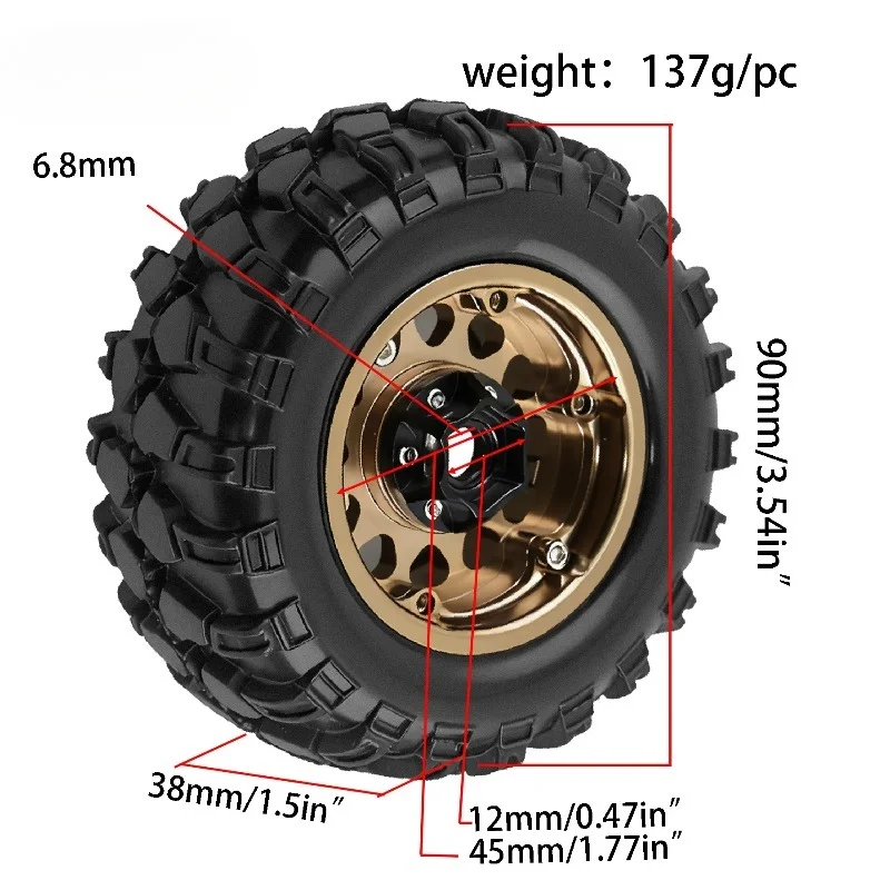 4 adet 1.9 inç Boncuklu Kilitl - Wheel Rim Rc incelemesi ve fiyatı