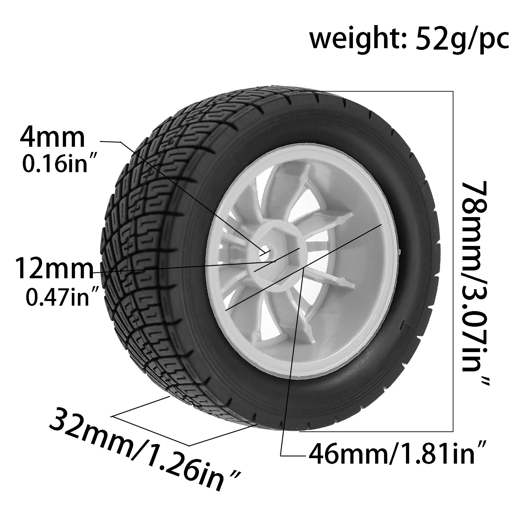 78mm 1/10 RC Ralli Kauçuk Last - Wheel Rim Rc incelemesi ve fiyatı